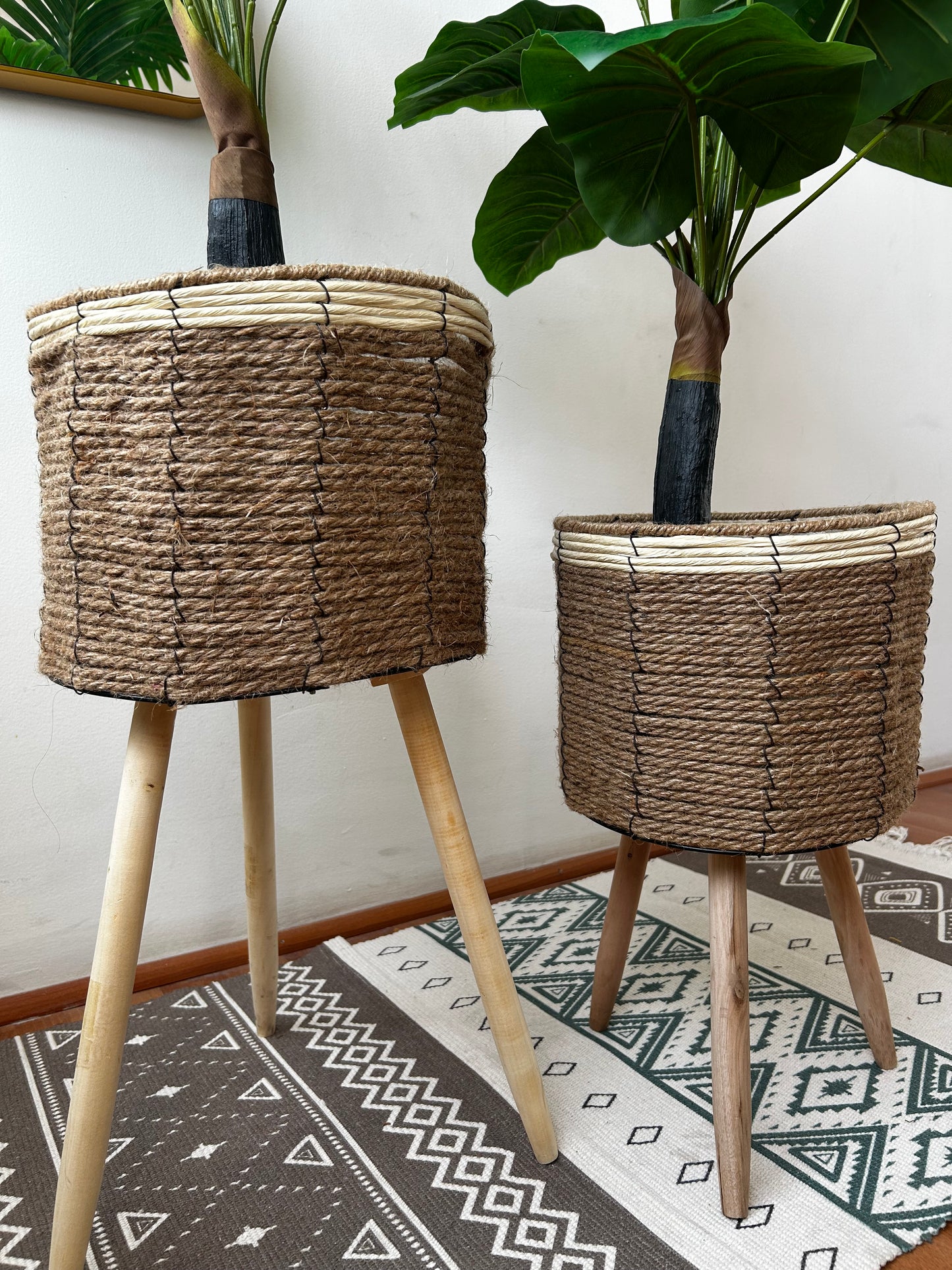 Set de 2 maceteros de Yute