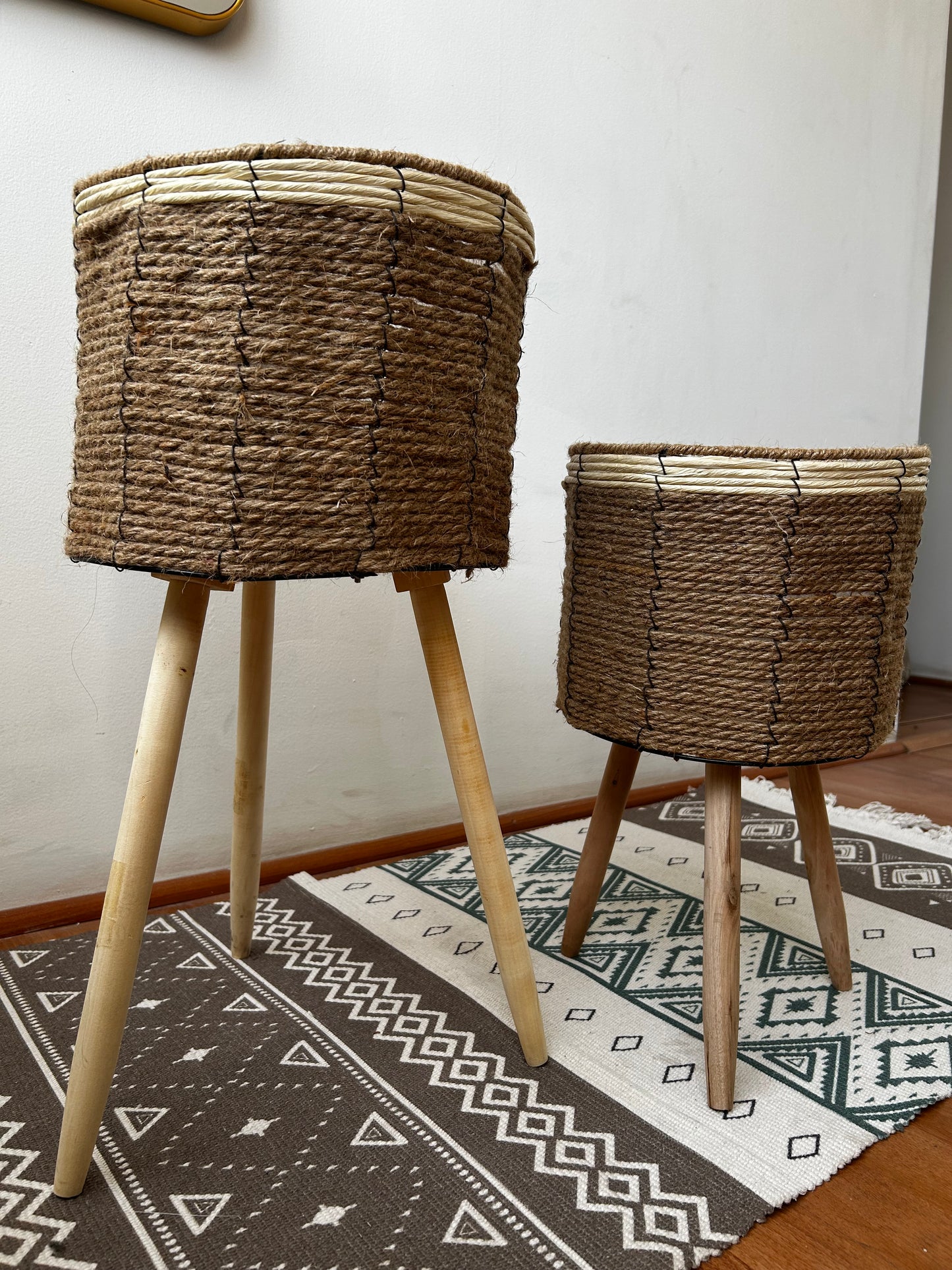 Set de 2 maceteros de Yute