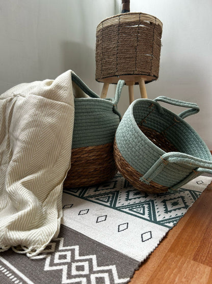 Set de 3 Cestas decorativas yute modernas
